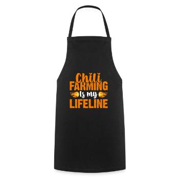 Chili Farming Is M y LifeLine - Kochschürze - Schwarz - Vorne - AI Model Male 185 dark (185cm)