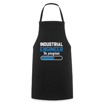 Industrial Engineer In Progress - Cooking Apron - black - Front - AI Model Male 185 dark (185cm)
