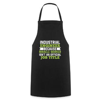 Industrial Engineer Mircale Worker - Kochschürze - Schwarz - Vorne - AI Model Male 185 dark (185cm)