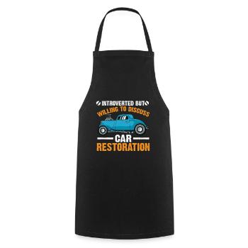 Willing To Discuss Car Restoration - Cooking Apron - black - Front - AI Model Male 185 dark (185cm)
