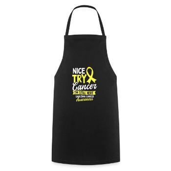 Sarcoma Cancer Nice Try Cancer - Cooking Apron - black - Front - AI Model Male 185 dark (185cm)
