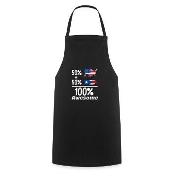 Portoricain traditionnel 50 America Rico 100 - Tablier de cuisine - noir - Devant - AI Model Male 185 dark (185cm)