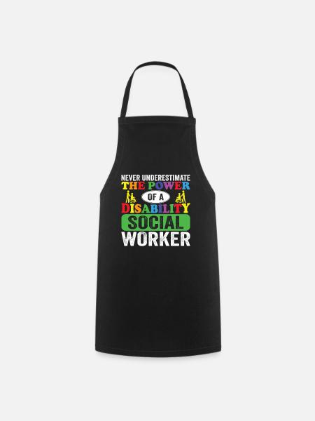 Disability Social Worker - Cooking Apron - black