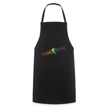 DNA Helix Regenbogen Genetik Ski Fahren Bunt - Kochschürze - Schwarz - Vorne - AI Model Male 185 dark (185cm)