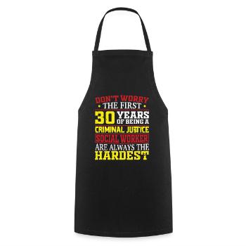 Being A Criminal Justice Social Worker - Cooking Apron - black - Front - AI Model Male 185 dark (185cm)