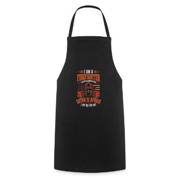 4 juillet Pompier Satan peur éteindre le feu - Tablier de cuisine - noir - Devant - AI Model Male 185 dark (185cm)