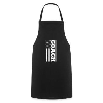 American Flag Coach 4th of July American Flag - Cooking Apron - black - Front - AI Model Male 185 dark (185cm)