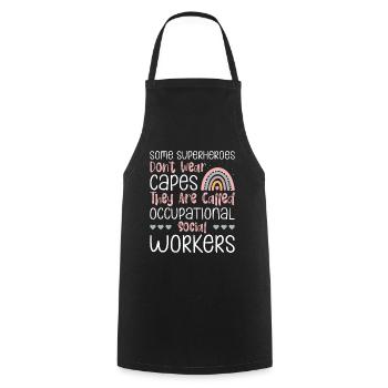Some Superheroes Don't Wear Capes - Cooking Apron - black - Front - AI Model Male 185 dark (185cm)