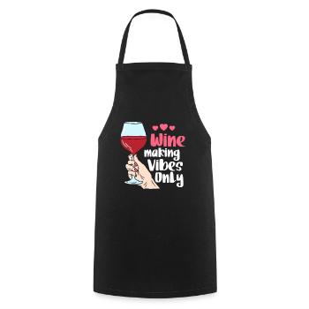 Wine Making Vibes Only - Cooking Apron - black - Front - AI Model Male 185 dark (185cm)