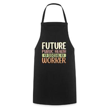 Future Public Health Social Worker - Cooking Apron - black - Front - AI Model Male 185 dark (185cm)