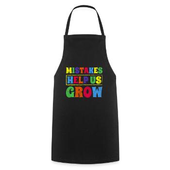 Mistakes Help Us Grow Inspire Encouragement - Cooking Apron - black - Front - AI Model Male 185 dark (185cm)
