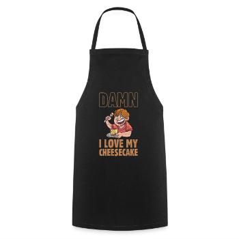 I Love My Cheesecake Dessert Food lover Baker - Kochschürze - Schwarz - Vorne - AI Model Male 185 dark (185cm)