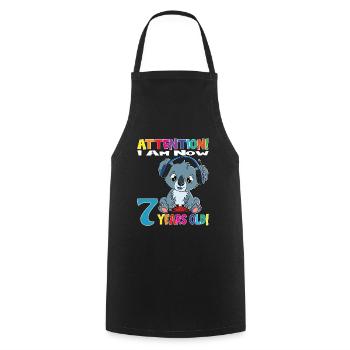 Koala Birthday I Am Now 7 Years Old - Cooking Apron - black - Front - AI Model Male 185 dark (185cm)