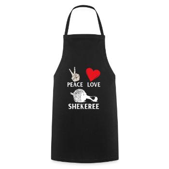 Peace Love Shekeree Musique de percussion - Tablier de cuisine - noir - Devant - AI Model Male 185 dark (185cm)