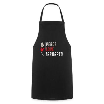 Peace Love Tarogato Musical Instrument - Kochschürze - Schwarz - Vorne - AI Model Male 185 dark (185cm)