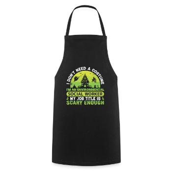 Environmental Social Worker Job Environmentalist - Cooking Apron - black - Front - AI Model Male 185 dark (185cm)