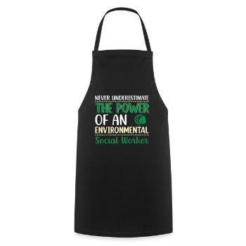 Environmental Social Worker Job Environmentalist - Cooking Apron - black - Front - AI Model Male 185 dark (185cm)