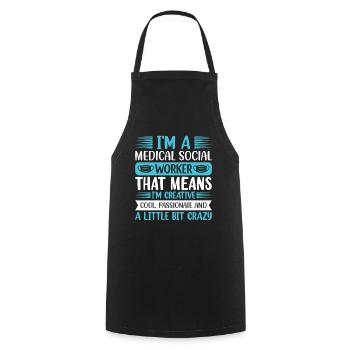Travailleur social médical Emploi Hôpital - Tablier de cuisine - noir - Devant - AI Model Male 185 dark (185cm)