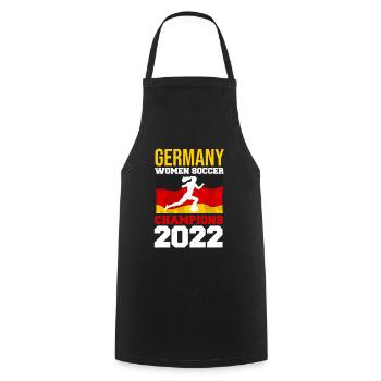 Deutschland Frauen Fußball Champions 2022 - Kochschürze - Schwarz - Vorne - AI Model Male 185 dark (185cm)