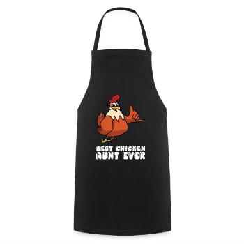 Meilleure tante de poulet de tous les temps - Tablier de cuisine - noir - Devant - AI Model Male 185 dark (185cm)