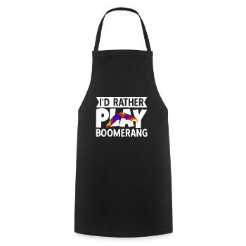 I'd Rather Play Boomerang - Cooking Apron - black - Front - AI Model Male 185 dark (185cm)