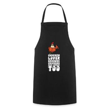 Les amateurs de poulet parce que les poulets ont aussi besoin de héros - Tablier de cuisine - noir - Devant - AI Model Male 185 dark (185cm)
