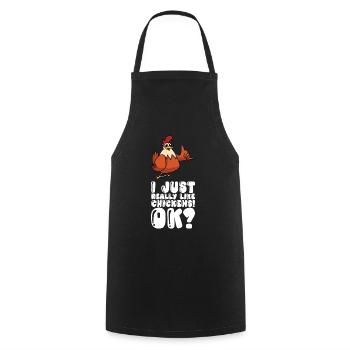 J’aime beaucoup les poulets - Tablier de cuisine - noir - Devant - AI Model Male 185 dark (185cm)