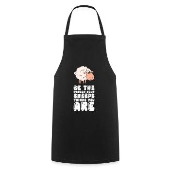 Be the person your sheep thinks you are - Cooking Apron - black - Front - AI Model Male 185 dark (185cm)