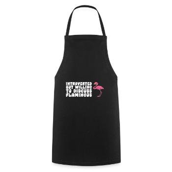 Funny flamingo graphics - Cooking Apron - black - Front - AI Model Male 185 dark (185cm)