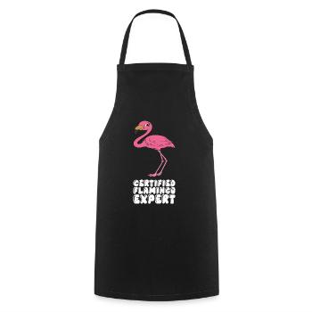 Drôles de graphismes flamants roses - Tablier de cuisine - noir - Devant - AI Model Male 185 dark (185cm)