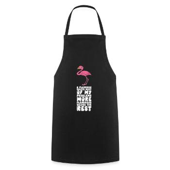 Drôles de graphismes flamants roses - Tablier de cuisine - noir - Devant - AI Model Male 185 dark (185cm)