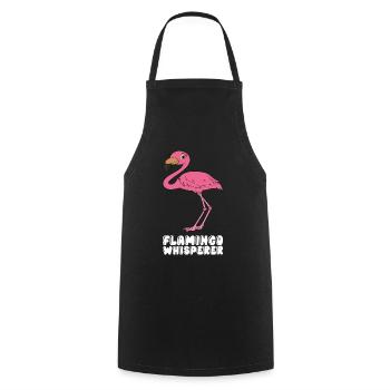 Funny flamingo graphics - Cooking Apron - black - Front - AI Model Male 185 dark (185cm)