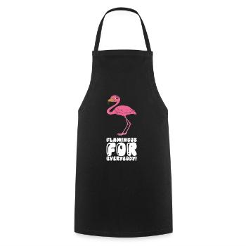 Funny flamingo graphics - Cooking Apron - black - Front - AI Model Male 185 dark (185cm)