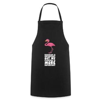 Drôles de graphismes flamants roses - Tablier de cuisine - noir - Devant - AI Model Male 185 dark (185cm)
