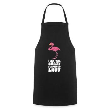 Drôles de graphismes flamants roses - Tablier de cuisine - noir - Devant - AI Model Male 185 dark (185cm)