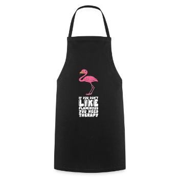 Drôles de graphismes flamants roses - Tablier de cuisine - noir - Devant - AI Model Male 185 dark (185cm)