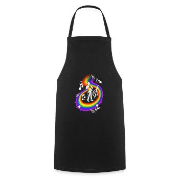 Man Playing French Horn Instrument - Cooking Apron - black - Front - AI Model Male 185 dark (185cm)
