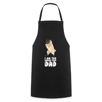 I Am The Crazy Pug Dad - Kochschürze - Schwarz - Vorne - AI Model Male 185 dark (185cm)