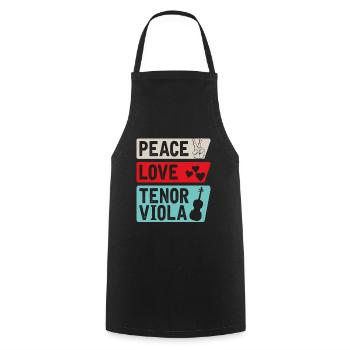 Tenor Viola Musical Instrument Cello - Cooking Apron - black - Front - AI Model Male 185 dark (185cm)