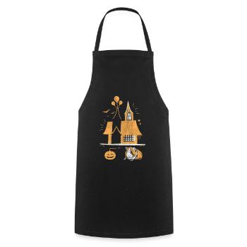 Halloween Hamster In Halloween Yard - Cooking Apron - black - Front - AI Model Male 185 dark (185cm)