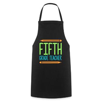 5e année Enseignante éducatrice École de formation à l’emploi - Tablier de cuisine - noir - Devant - AI Model Male 185 dark (185cm)