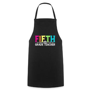 5e année Enseignante éducatrice École de formation à l’emploi - Tablier de cuisine - noir - Devant - AI Model Male 185 dark (185cm)