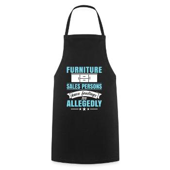 Les vendeurs de meubles ont aussi des sentiments - Tablier de cuisine - noir - Devant - AI Model Male 185 dark (185cm)