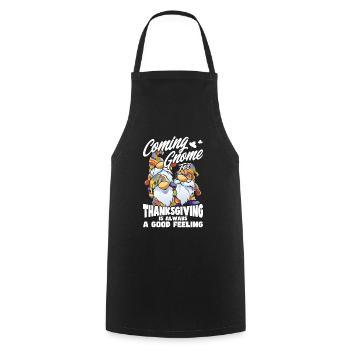 Thanksgiving Funny Dwarves Costume Autumn - Cooking Apron - black - Front - AI Model Male 185 dark (185cm)