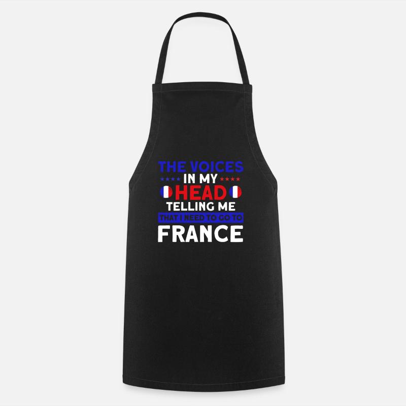 Français Drapeau Français Roots Cadeau - Tablier de cuisine - noir