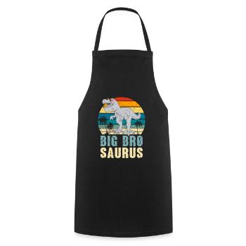 Big Bro Saurus - Big T-Rex Brother - Cooking Apron - black - Front - AI Model Male 185 dark (185cm)