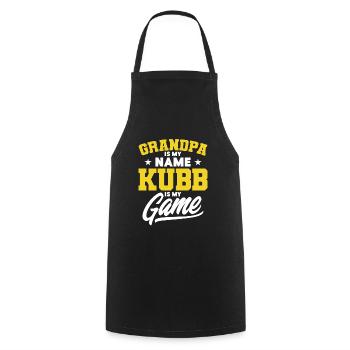 Kubb Opa Kubb ist mein Spiel Geschenk - Kochschürze - Schwarz - Vorne - AI Model Male 185 dark (185cm)