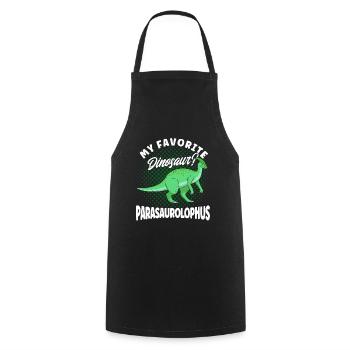Parasaurolophus Dinosaur Lover Gift - Cooking Apron - black - Front - AI Model Male 185 dark (185cm)