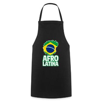 Afro Latina Pride Brazil Brazilian Roots - Cooking Apron - black - Front - AI Model Male 185 dark (185cm)