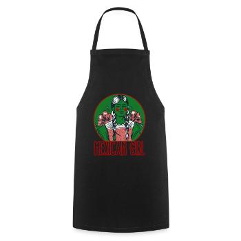 Mexican Girl Pride Latin America Latina Power - Cooking Apron - black - Front - AI Model Male 185 dark (185cm)